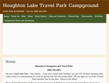 Tablet Screenshot of houghtonlaketravelparkcampground.com